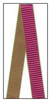 Lime/Pink Reversible Satin Stripe Ribbon 15mm