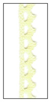 Woven Pale Yellow Lace Trim with Scalloped Edges 9mm