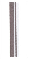 White and Gray Reversible Stripe Satin Ribbon 10mm