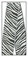 Zebra Print Woven Reversible Ribbon 40mm