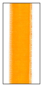 Tangerine French Velvet Ribbon 16mm