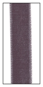 Dark Gray French Velvet Ribbon 16mm