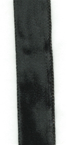 Black French Crushed Velvet Ribbon 16mm