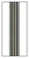 Black and Gray striped reversible satin ribbon 15mm.