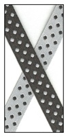 Polka dots woven onto the reversible ribbon 10mm