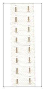 Off White Linen with Double Tan Stitching 16mm