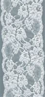 Super Wide Scalloped White Floral Lace 120mm