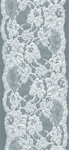 Super Wide Scalloped White Floral Lace 120mm