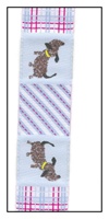 Little Dogs on Patchwork Woven Ribbon 22mm