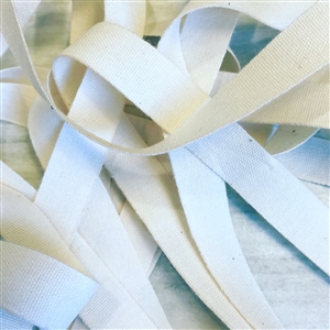 Off White Organic Cotton Ribbon 12mm