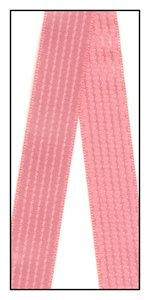 Two-Toned Pink Grapefruit Satin Stripe Ribbon 15mm