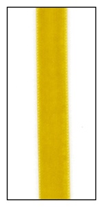 Yellow Mustard Velvet Ribbon 9mm