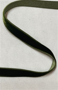 Dark Moss Velvet Ribbon 9mm