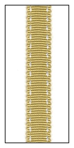 Thin Golden Wheat  Grosgrain with double stitch 10mm.