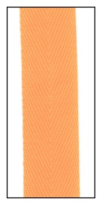 Fluorescent Orange 20mm Herringbone Ribbon