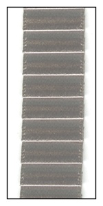 Pewter Pleated Satin Ribbon 19mm