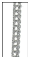Melange Torchon Steel Gray Lace Trim 9mm