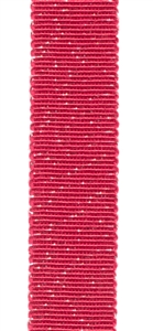 Sparkling Red Petersham Grosgrain Ribbon 15mm