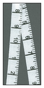 Measuring Tape 16mm Reversible Twill Ribbon