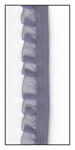 Gray Organdy Ruffle on Elastic 12mm