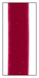 Scarlet French Velvet Ribbon 16mm