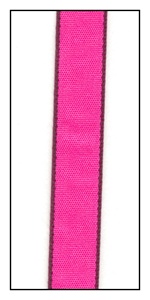 Purple Edged Hot Pink Faveur Ribbon 10mm