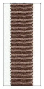 Brown Petersham Grosgrain Ribbon 15mm