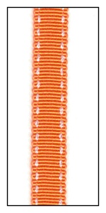 Thin Orange Grosgrain with double stitch 10mm.