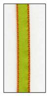 Orange Edged Lime Faveur Ribbon 5mm