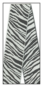 Zebra Print Woven Reversible Ribbon 40mm