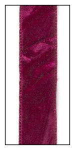 Cranberry French Crushed Velvet Ribbon 16mm
