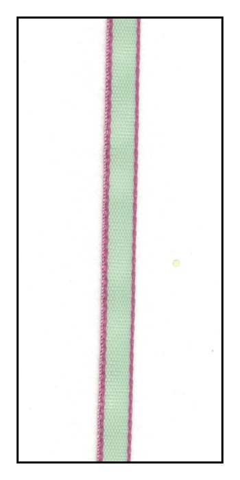 Faveur, Plum Edged Sage Faveur Ribbon 5mm, The Ribbon Jar