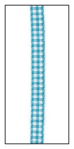Mini Turquoise Gingham Ribbon 5mm