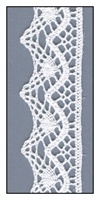 White Scalloped Cotton Lace Trim 30mm