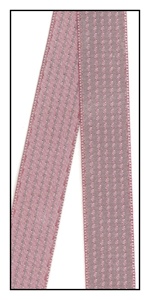Two-Toned Mauve Satin Stripe Ribbon 15mm