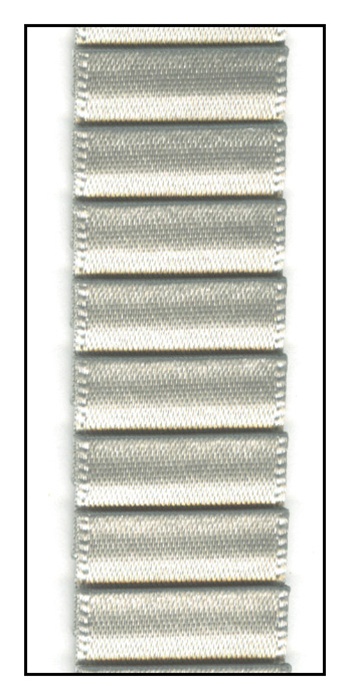 Silver Sage Pleated Satin Ribbon 19mm, The Ribbon Jar