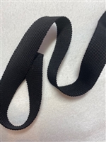 Jet Black Petersham Grosgrain Ribbon 15mm