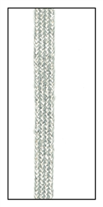 A metallic woven ribbon tape