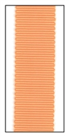 Pumpkin Hue Polyester Grosgrain Ribbon 18mm