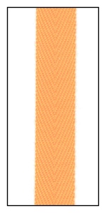 Fluorescent Orange 12mm Herringbone Ribbon
