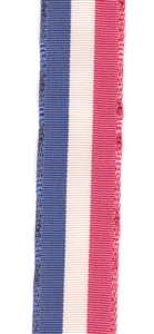 Red, White and Blue Stripe Vintage Grosgrain Ribbon 16mm
