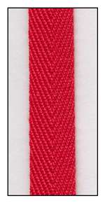 Red 9mm Herringbone Ribbon