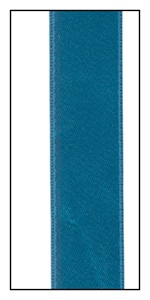 Parrot Blue Double Faced Satin Ribbon 15mm