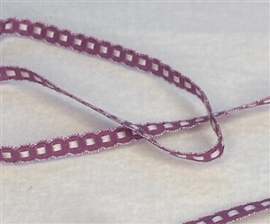 Grape Circles Woven on White Ribbon 8mm