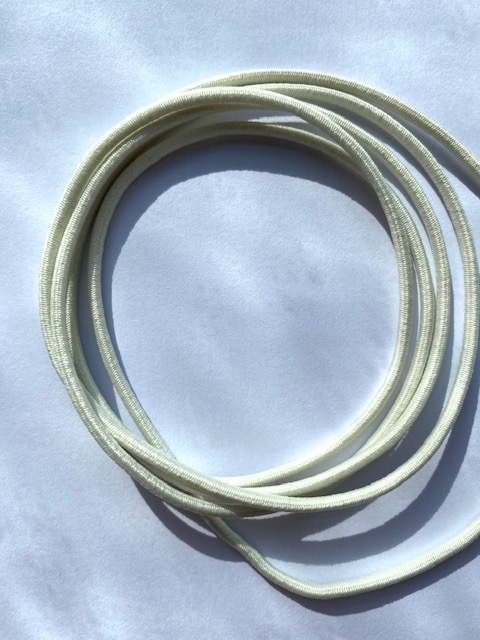 Nude Stretch Cord 2mm, Ribbon Jar