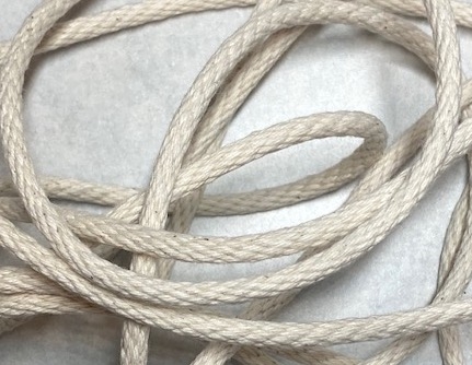 3/16 Cotton Solid Braid - Cord ~By the Yard